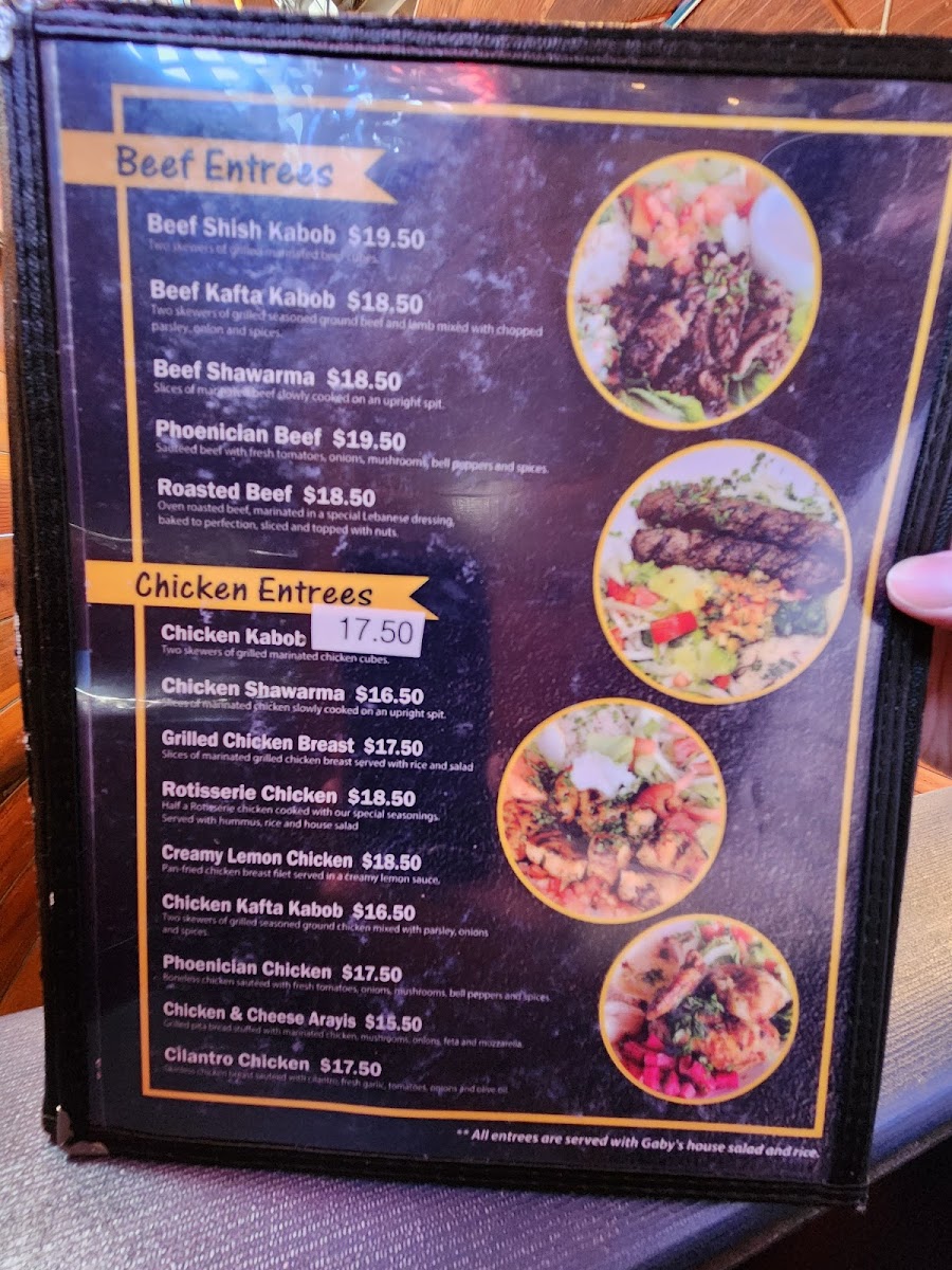 Gaby's Restaurant Menu - Image 2