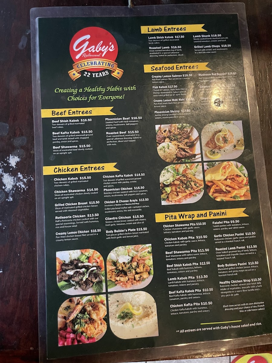 Gaby's Restaurant Menu - Image 5